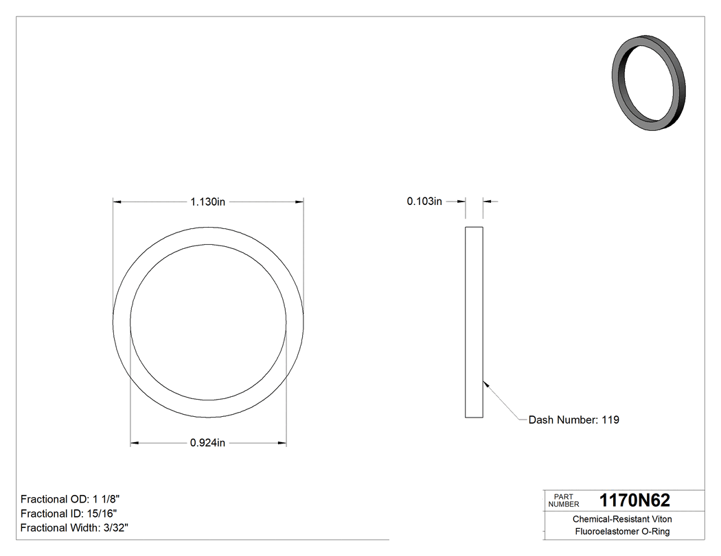 Technical drawing - 1170N62